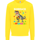 Autism T-Rex Embrace Differences Autistic Kids Sweatshirt Jumper Yellow