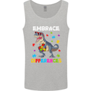Autism T-Rex Embrace Differences Autistic Mens Vest Tank Top Sports Grey
