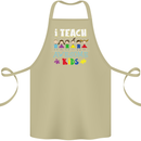 Autism Teacher I Teach Awesome Kid Autistic Cotton Apron 100% Organic Khaki