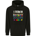 Autism Teacher I Teach Awesome Kid Autistic Mens 80% Cotton Hoodie Black