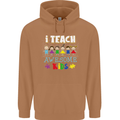 Autism Teacher I Teach Awesome Kid Autistic Mens 80% Cotton Hoodie Caramel Latte