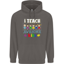 Autism Teacher I Teach Awesome Kid Autistic Mens 80% Cotton Hoodie Charcoal