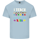 Autism Teacher I Teach Awesome Kid Autistic Mens Cotton T-Shirt Tee Top Light Blue