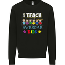 Autism Teacher I Teach Awesome Kid Autistic Mens Sweatshirt Jumper Black