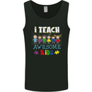 Autism Teacher I Teach Awesome Kid Autistic Mens Vest Tank Top Black