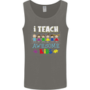 Autism Teacher I Teach Awesome Kid Autistic Mens Vest Tank Top Charcoal