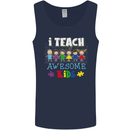Autism Teacher I Teach Awesome Kid Autistic Mens Vest Tank Top Navy Blue