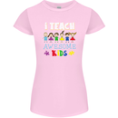 Autism Teacher I Teach Awesome Kid Autistic Womens Petite Cut T-Shirt Light Pink
