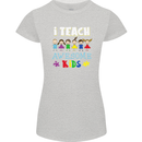 Autism Teacher I Teach Awesome Kid Autistic Womens Petite Cut T-Shirt Sports Grey