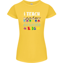Autism Teacher I Teach Awesome Kid Autistic Womens Petite Cut T-Shirt Yellow