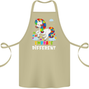 Autism Unicorn Embrace Different Autistic Cotton Apron 100% Organic Khaki