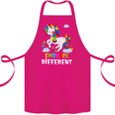 Autism Unicorn Embrace Different Autistic Cotton Apron 100% Organic Pink