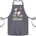Autism Unicorn Embrace Different Autistic Cotton Apron 100% Organic Steel