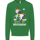 Autism Unicorn Embrace Different Autistic Kids Sweatshirt Jumper Irish Green