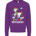Autism Unicorn Embrace Different Autistic Kids Sweatshirt Jumper Purple