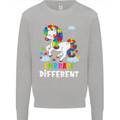 Autism Unicorn Embrace Different Autistic Kids Sweatshirt Jumper Sports Grey