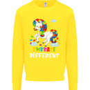 Autism Unicorn Embrace Different Autistic Kids Sweatshirt Jumper Yellow