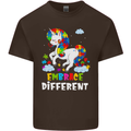 Autism Unicorn Embrace Different Autistic Kids T-Shirt Childrens Chocolate