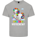Autism Unicorn Embrace Different Autistic Kids T-Shirt Childrens Sports Grey
