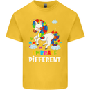 Autism Unicorn Embrace Different Autistic Kids T-Shirt Childrens Yellow