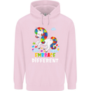 Autism Unicorn Embrace Different Autistic Mens 80% Cotton Hoodie Light Pink
