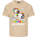 Autism Unicorn Embrace Different Autistic Mens Cotton T-Shirt Tee Top Sand