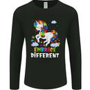 Autism Unicorn Embrace Different Autistic Mens Long Sleeve T-Shirt Black