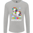 Autism Unicorn Embrace Different Autistic Mens Long Sleeve T-Shirt Sports Grey