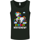 Autism Unicorn Embrace Different Autistic Mens Vest Tank Top Black