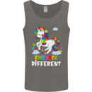 Autism Unicorn Embrace Different Autistic Mens Vest Tank Top Charcoal
