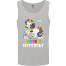 Autism Unicorn Embrace Different Autistic Mens Vest Tank Top Sports Grey