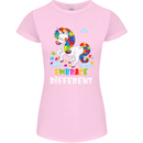 Autism Unicorn Embrace Different Autistic Womens Petite Cut T-Shirt Light Pink
