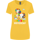 Autism Unicorn Embrace Different Autistic Womens Wider Cut T-Shirt Yellow