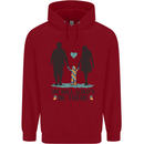 Autism We Will Always Be There Autistic Childrens Kids Hoodie Red