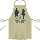 Autism We Will Always Be There Autistic Cotton Apron 100% Organic Khaki