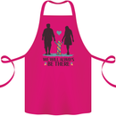 Autism We Will Always Be There Autistic Cotton Apron 100% Organic Pink