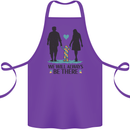 Autism We Will Always Be There Autistic Cotton Apron 100% Organic Purple