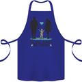 Autism We Will Always Be There Autistic Cotton Apron 100% Organic Royal Blue