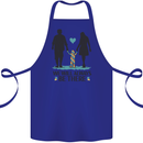 Autism We Will Always Be There Autistic Cotton Apron 100% Organic Royal Blue
