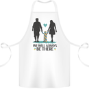 Autism We Will Always Be There Autistic Cotton Apron 100% Organic White
