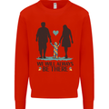 Autism We Will Always Be There Autistic Kids Sweatshirt Jumper Bright Red