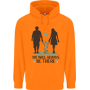 Autism We Will Always Be There Autistic Mens 80% Cotton Hoodie Orange