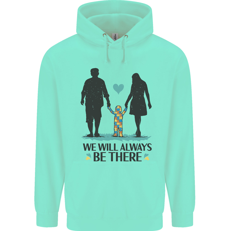Autism We Will Always Be There Autistic Mens 80% Cotton Hoodie Peppermint