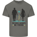 Autism We Will Always Be There Autistic Mens Cotton T-Shirt Tee Top Charcoal