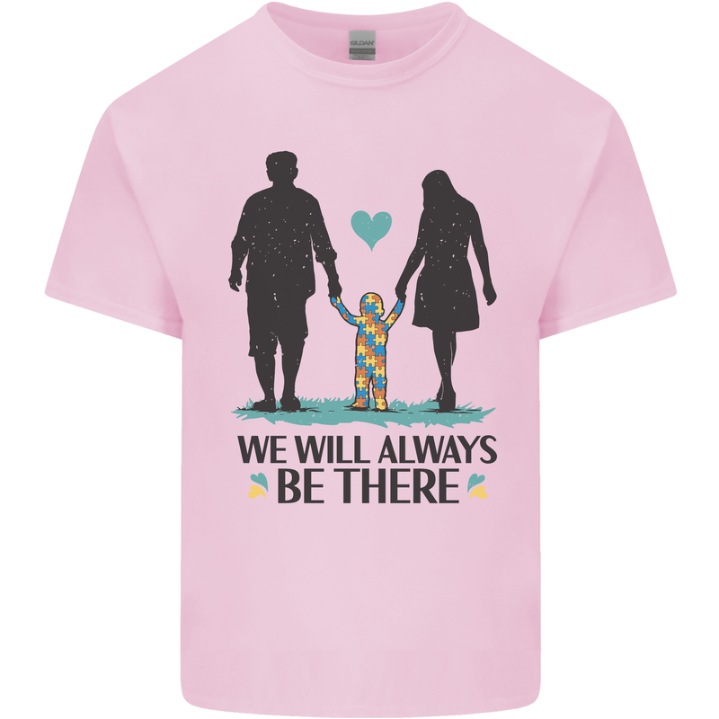 Autism We Will Always Be There Autistic Mens Cotton T-Shirt Tee Top Light Pink