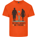 Autism We Will Always Be There Autistic Mens Cotton T-Shirt Tee Top Orange