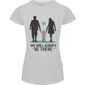 Autism We Will Always Be There Autistic Womens Petite Cut T-Shirt Sports Grey