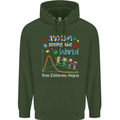 Autism World From Different Angles Autistic Childrens Kids Hoodie Forest Green