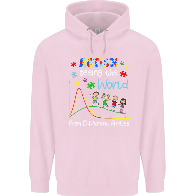 Autism World From Different Angles Autistic Childrens Kids Hoodie Light Pink