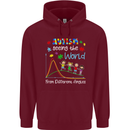 Autism World From Different Angles Autistic Childrens Kids Hoodie Maroon